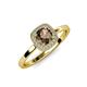 4 - Alaina Signature Smoky Quartz and Diamond Halo Engagement Ring 