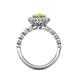 5 - Aelan Signature Peridot and Diamond Floral Halo Engagement Ring 
