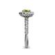 6 - Aelan Signature Peridot and Diamond Floral Halo Engagement Ring 