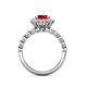 5 - Aelan Signature Ruby and Diamond Floral Halo Engagement Ring 