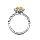 5 - Aelan Signature Yellow and White Diamond Floral Halo Engagement Ring 