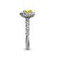 6 - Aelan Signature Yellow and White Diamond Floral Halo Engagement Ring 
