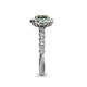 6 - Aelan Signature Round Diamond and Lab Created Alexandrite Floral Halo Engagement Ring 