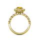 5 - Aelan Signature Citrine and Diamond Floral Halo Engagement Ring 