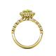 5 - Aelan Signature Peridot and Diamond Floral Halo Engagement Ring 