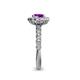 6 - Aelan Signature Amethyst and Diamond Floral Halo Engagement Ring 