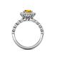 5 - Aelan Signature Citrine and Diamond Floral Halo Engagement Ring 