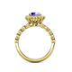 5 - Aelan Signature Tanzanite and Diamond Floral Halo Engagement Ring 