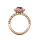 5 - Aelan Signature Amethyst and Diamond Floral Halo Engagement Ring 