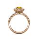 5 - Aelan Signature Citrine and Diamond Floral Halo Engagement Ring 