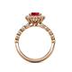 5 - Aelan Signature Ruby and Diamond Floral Halo Engagement Ring 