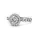 1 - Aelan Signature Diamond Floral Halo Engagement Ring 
