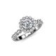 4 - Aelan Signature Diamond Floral Halo Engagement Ring 