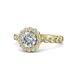 1 - Aelan Signature Diamond Floral Halo Engagement Ring 