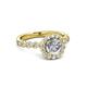 3 - Aelan Signature Diamond Floral Halo Engagement Ring 