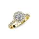 4 - Aelan Signature Diamond Floral Halo Engagement Ring 