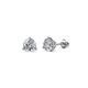 1 - Pema Natural Round Diamond Three Prongs Martini Solitaire Stud Earrings 