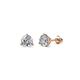 1 - Pema Natural Round Diamond Three Prongs Martini Solitaire Stud Earrings 