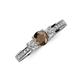 3 - Valene Smoky Quartz and Diamond Three Stone Engagement Ring 