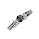 3 - Valene Black and White Diamond Three Stone Engagement Ring 