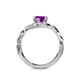 5 - Fineena Signature Amethyst and Diamond Engagement Ring 