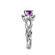 6 - Fineena Signature Amethyst and Diamond Engagement Ring 