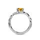 5 - Fineena Signature Citrine and Diamond Engagement Ring 