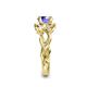6 - Fineena Signature Tanzanite and Diamond Engagement Ring 