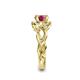 6 - Fineena Signature Pink Tourmaline and Diamond Engagement Ring 