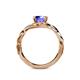 5 - Fineena Signature Tanzanite and Diamond Engagement Ring 