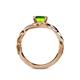 5 - Fineena Signature Peridot and Diamond Engagement Ring 
