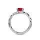 5 - Fineena Signature Ruby and Diamond Engagement Ring 