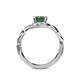 5 - Fineena Signature Diamond and Lab Created Alexandrite Engagement Ring 