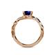 5 - Fineena Signature Blue Sapphire and Diamond Engagement Ring 