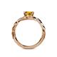 5 - Fineena Signature Citrine and Diamond Engagement Ring 