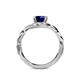 5 - Fineena Signature Blue Sapphire and Diamond Engagement Ring 