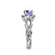 6 - Fineena Signature Tanzanite and Diamond Engagement Ring 
