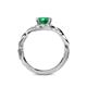 5 - Fineena Signature Emerald and Diamond Engagement Ring 