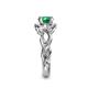 6 - Fineena Signature Emerald and Diamond Engagement Ring 