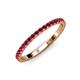 4 - Lara 2.00 mm Ruby Eternity Band 
