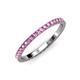 4 - Lara 2.00 mm Pink Sapphire Eternity Band 