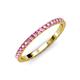 4 - Lara 2.00 mm Pink Sapphire Eternity Band 
