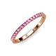 4 - Lara 2.00 mm Pink Sapphire Eternity Band 