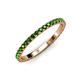 4 - Lara 2.00 mm Green Garnet Eternity Band 