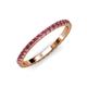 4 - Lara 2.00 mm Pink Tourmaline Eternity Band 