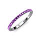 4 - Lara 2.00 mm Amethyst Eternity Band 