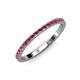 4 - Lara 2.00 mm Rhodolite Garnet Eternity Band 