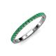 4 - Lara 2.00 mm Emerald Eternity Band 