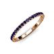4 - Lara 2.00 mm Blue Sapphire Eternity Band 