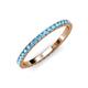4 - Lara 2.00 mm Blue Topaz Eternity Band 